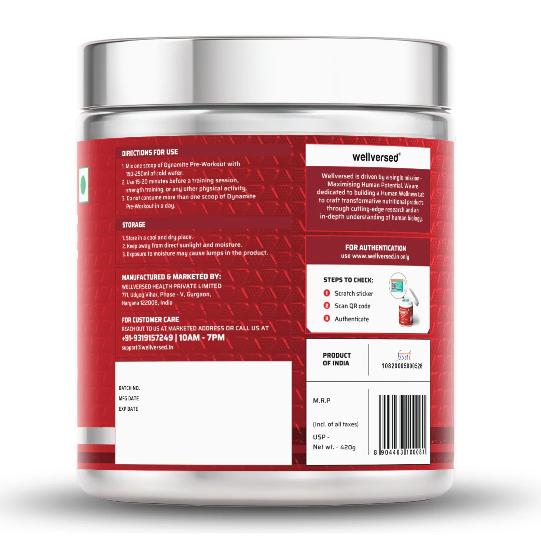 Dynamite Pre-Workout | Valencia Orange - (420g, 30 Servings) - Image 3