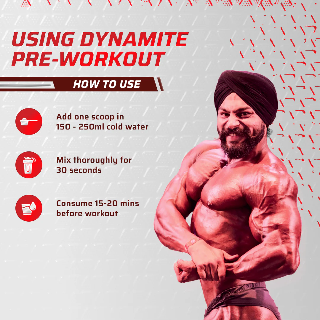 Dynamite Pre-Workout Caffeine Free (390g, 30 Servs) | Aam Panna - Image 6