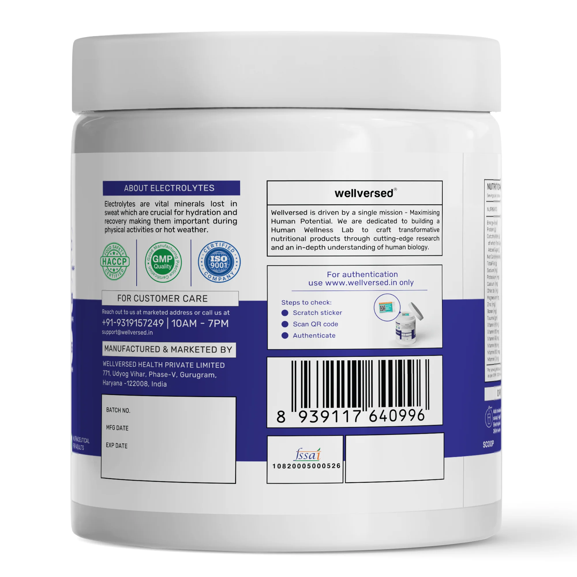 OSMO - Electrolyte Hydration Blend (Advanced Salts + Taurine & Vitamins) | Valencia Orange Flavour (270g, 45 servings) - Image 2