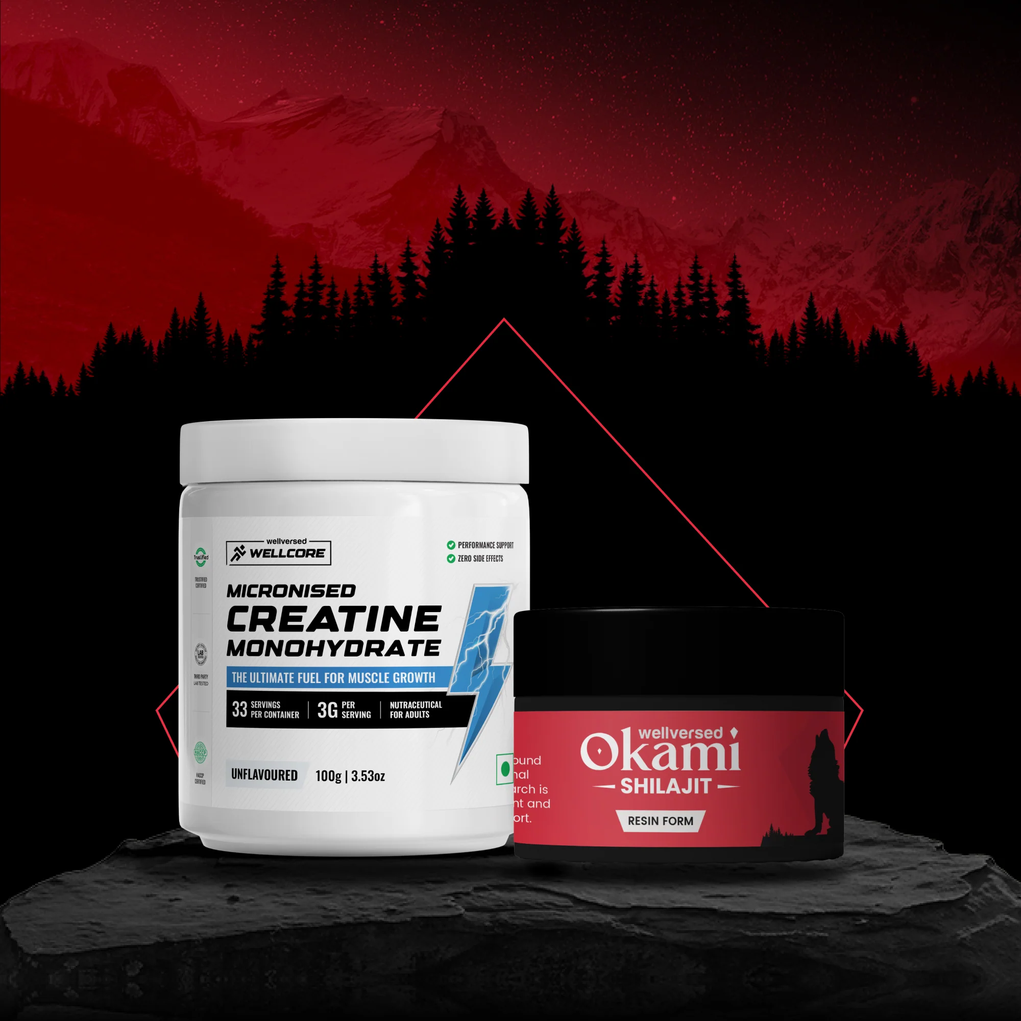 Wellcore Creatine (33 Servings, Unflavoured) + Okami Shilajit Resin (20g) - Image 6