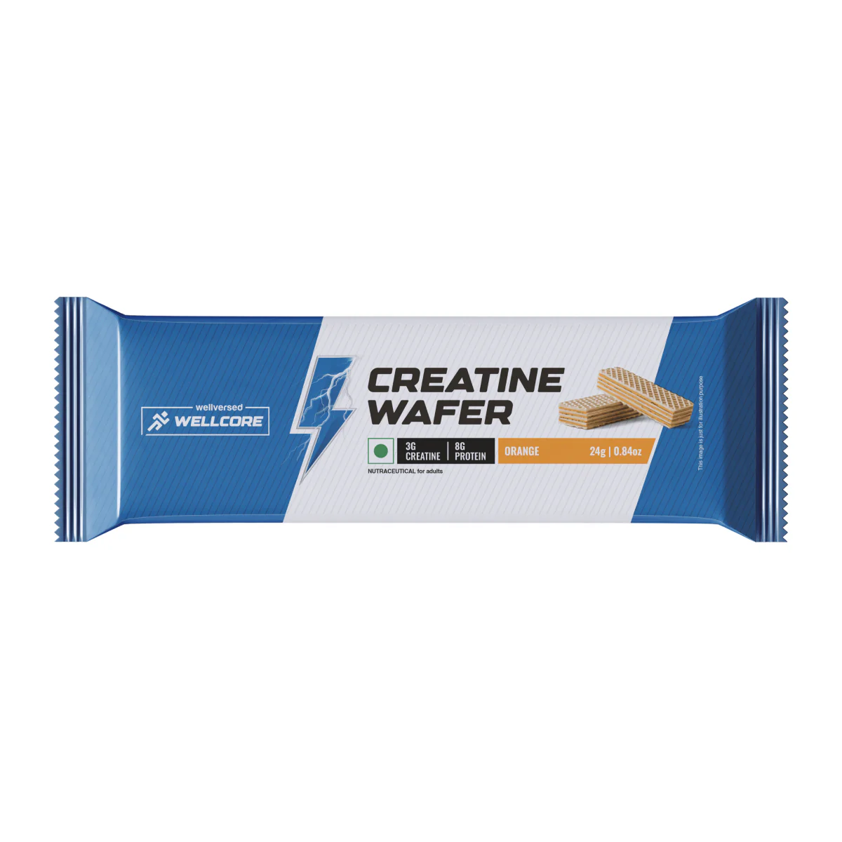 Wellcore - Creatine Wafer Bar | Orange Flavour (Pack of 6) - Image 2