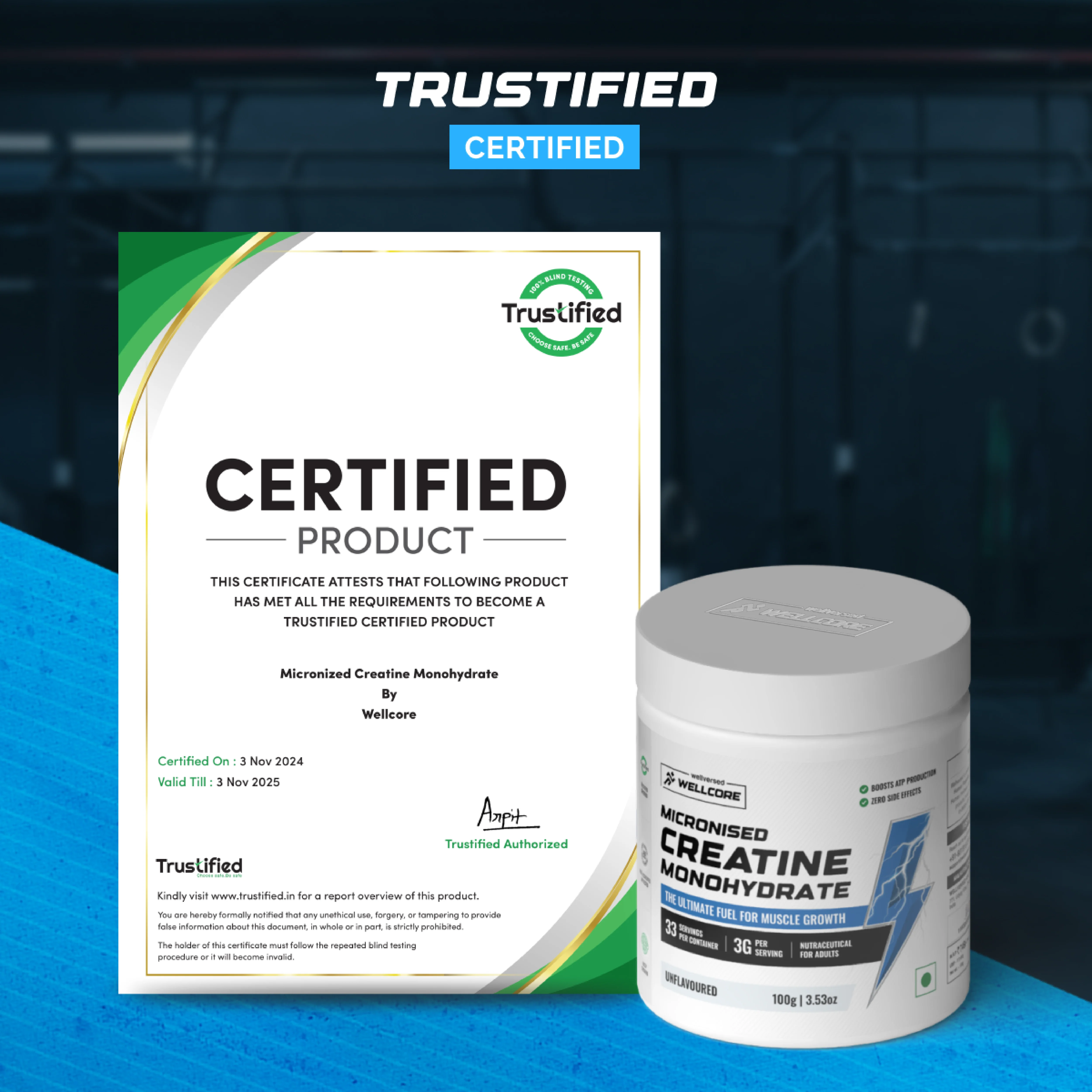 Wellcore - Micronised Creatine Monohydrate (100g, 33 Servings) - Image 7